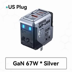 WEKOME 로봇 고속 충전기 GaN C 타입 빠른 충전 아이폰 삼성 샤오미 태블릿 맥북, 06 US Plug, 한개옵션1