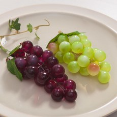 REAL 모조야채 모형채소 가짜 소품, 과일모형_포도12cm(24알) 그린-6개