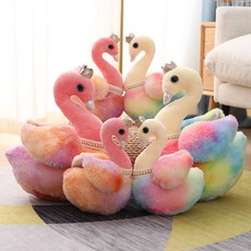 BAZA 레인보우 백조 인형 2종 25-40cm, 1번+2번, 40cm