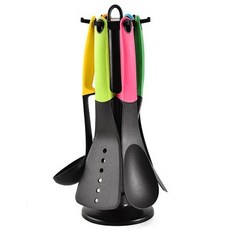 6PCS/세트 나일론 조리 도구 부엌 도구 부엌 도구 세트 숟가락 스탠드 부엌 가젯 & 조리 도구 세트,