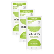 Schmidts Natural Deodorant 수미츠 데오드란트 스틱 베르가뭇 라임 75g 3팩