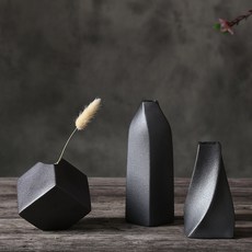 세라믹 레트로 간단한 크리 에이 티브 데스크탑 작은 세라믹 거친 도자기 꽃병 수경 방 장식 홈 가구, 1개, all ten vases^0