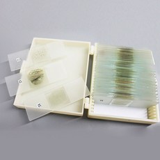 편광 현미경용 슬라이스 슬라이드 지질 연구 플레이크 준비된 전원예 검 밀봉 암석 표본 30um 24개