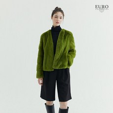 [24FW 역시즌한정]유로컬렉션 마랑라인 비비 밍크 V라인 자켓