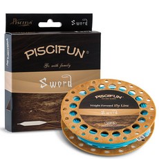 PISCIFUN 소드 플라이 라인 중량 전달 90/100FT 플로팅 낚시 용접 루프 WF3/4 5/6 7/8WT, Blue|3F 90FT