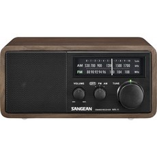 Sangean WR-11BK 목재 캐비닛 AM / FM 탁상용 AM / FM 라디오 + Aux 헤드폰 잭 (한정판 색상), 단일옵션, 단일옵션