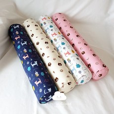 리틀클라우드 유아바디필로우 아기죽부인 애착베개 아기롱쿠션 유아롱쿠션 원형롱쿠션 롱쿠션 바디필로우, 숲속냐옹(네이비)
