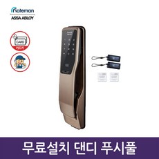 [수도권설치-내일도 가능] 게이트맨 댄디 푸시풀도어록 카드키4개+번호키 푸시바잠금(범죄예방효과) 내/외부강제잠금 허수기능 에티켓기능 3분락기능 현관문 디지털도어락