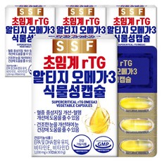 순수식품 저온 초임계 rtg 알티지 오메가3 식물성 캡슐 4박스(120캡슐), 30정, 4개