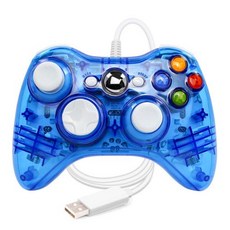 Xbox 360 Xbox One PC 노트북용 USB 유선 게임 컨트롤러 고감도 단추 조이패드 게임패드 고정밀 조이스틱, [04] Blue