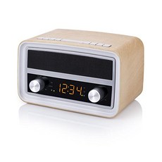 [독일] 721524 AudioSonic Retro Radio with Clock and Alarm Function - AUX-in and USB Ports / Bluetooth