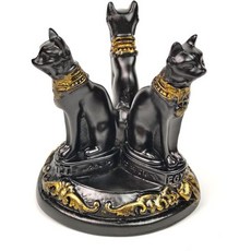 OmyLens 고양이 크리스탈 바스트 바셋 캣츠 볼 스탠드 구 디스플레이 자연 치유 펑수이 유리 오브 홀더 베이스 동상 장식 40mm 80mm 볼용 Q1700115, Bast Cat, 1개