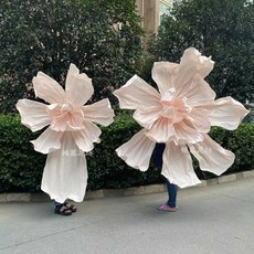  자이언트플라워 에바폼플라워 에바폼 자이언트플라워만들기 자이언트꽃, 흰 꽃 머리 140CM 