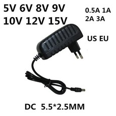 모니터 조절 충전기 어댑터 코드 러시아 3V 5V 6V 7.5V 10V 9V 12V 0.5A 1A 2A 3A 미국 EU AC-DC 전원 어댑터 5.52.5 SMPS, 86) AU - 3V - 1A, 없음, 86) AU - 3V-1A