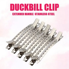 10/12PCS 헤어 클립 살롱 오리 입 미용사 스테인레스 스틸 Hairdressing Sectioning 클램프 스타일링 도구, 10PCS