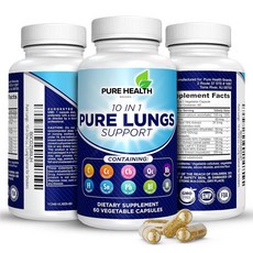 Pure Lungs - 10 in 1 Lung Cleanse Supplement Support Quit Smoking Aid Respiratory Health All-Natural