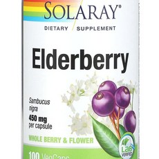 Solaray 엘더베리 450mg 베지 캡슐 100정, 1개