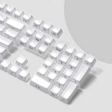 심플랑드 반투명 OEM 젤리 키캡 체리 Gateron MX 스위치 기계식 키보드용 크리스탈 클리어 키캡 커스텀 키캡, 화이트