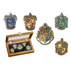 The Noble Collection 해리포터 굿즈 Hogwarts House Crest Pins 세트