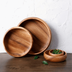 성일산업 아카시아 원목 나무 접시 우드 플레이트 그릇, 아카시아 직사각접시 2호(L), 1개