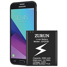ZURUN 갤럭시 j3 배터리 주룬 3300mah 배터리 삼성 갤럭시 j3 j320v j320a j320f j320f j320p eb-bg530 eb