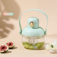 사계절 고용량 물컵 세트(실리콘 스트링+멜빵+빨대), 오렌지 컬러, 1개