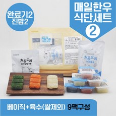 처음요리 밀키트 진밥용 다진 야채큐뷰 밥솥 토핑 재료 3회분 10팩 세트, [베이직+육수]_매일한우식단2번세트_9팩*3회분, 1개