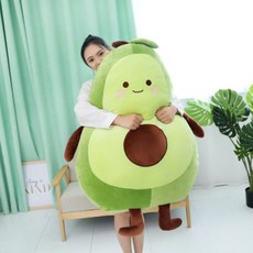 칠나무 대형 아보카드 봉제 과일인형 애착 캐릭터 장난감 선물 쿠션 MRWJ144, 그린, 45cm