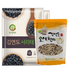 김연도 서리태 1kg 4봉 + 오색현미 300g 1봉 증정, 상세페이지참조, 4개