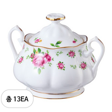 로얄알버트 뉴황실장미 VINTAGE SUGAR BOX WHITE, 350ml, 13개