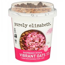Purely 엘리자베스 Raspberry Pitaya Vibrant Oats 라즈베리 피타야 바이브 런트 오트 외국시리얼 57g1팩
