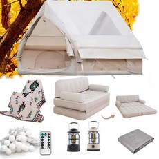 에어텐트 코튼 6.3 원터치 공기주입식 감성 캠핑텐트 가족텐트 거실형