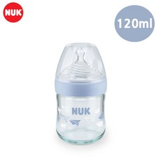 누크네이쳐센스 유리 젖병 120ml 블루 육아 용품, 본품