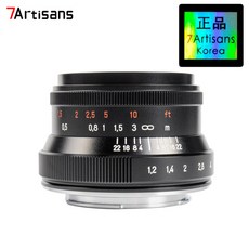 [국내정식판매점] 7Artisans 35mm F1.2 II 블랙 APS-C/소니 E마운트