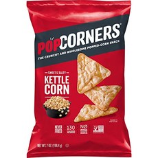 Popcorner Kettle Corn Popped Corn Chips 7 Ounce 팝코너 케틀 옥수수 팝콘 칩 7온스, 198g, 1개