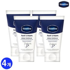 Vaseline 쩍쩍갈라진 뒤꿈치케어 풋 크림 딥모이스쳐55g, 4개
