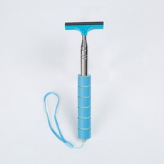 자동차 앞 유리 방우 청소 브러시 스크레이퍼 다기능 백미러 텔레스코픽 와이퍼 워시 신제품, 03 Blue, 1개