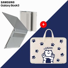 [세트할인 ] 갤럭시북3 프로 16인치 투명 하드 케이스, 케이스/투명+가방/고양이럭키