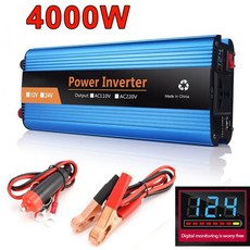 차량용 태양광 인버터 인버터컨버터 사인파 전압 변환기 어댑터 6000W 12V 220V 24V, 4000W