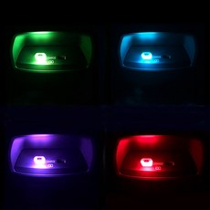 [폰데코] 미니 LED 라이트 램프 자동차 USB 무드등 조명 엠비언트 RGB 색상변환 밝기조절