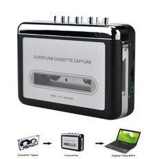 휴비나인 카세트녹음기플레이어 카세트 MP3 변환기 캡처 USB 플레이어 오디오 음악 오래된 테이프 PC 통해 디지털 형식 전송, 기본
