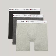 타미힐피거 남성 클래식 박서 브리프 팬티 3팩 Grey H