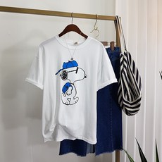 허니제이 / 심플 Snoopy 반팔 티셔츠(3colors)
