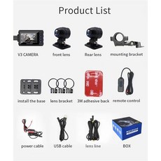 바이크블랙박스 와이파이 오토바이 DVR 풀 HD 전면 후면보기 대시 캠 방수 GPS 레코더 카메라 로거 박스 10, 01 GPS Wifi DashCam_01 32G