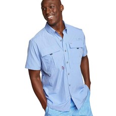 Eddie Bauer 남성용 UPF Guide 2.0 반소매 셔츠 라피스. 279362, 라피스