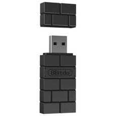 [국내정발] 닌텐도 스위치 8Bitdo 8비토 블루투스 리시버 어뎁터 2세대 블랙, 1개