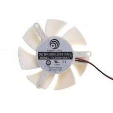 DC 브러시리스 팬 PLD05010S12L 그래픽 카드 46mm 12V 0.1A 2핀 2와이어 단일 냉각 팬화이트, White, White
