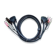 IRC984408[ATEN] 에이텐 KVM 케이블 (USB 오디오 DVI-D) 1.8M [2L-7D02U], 단일옵션