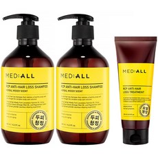 메디올 알시피 안티 헤어 로스 우디향 샴푸480mlx2개+트리트먼트200ml, 1세트
