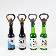 맥주소주주 [2개묶음] 오프너 병 4type 소주 미니 따개 주류 맥주 LW9F305A, 1개, 1 하이트